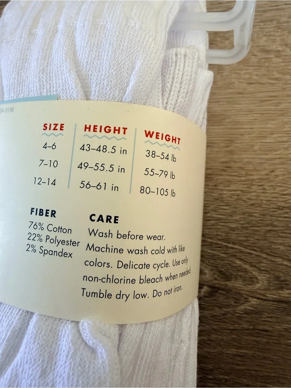 Cat & Jack White Cotton Cable knit Tights for girls - 2 Pairs